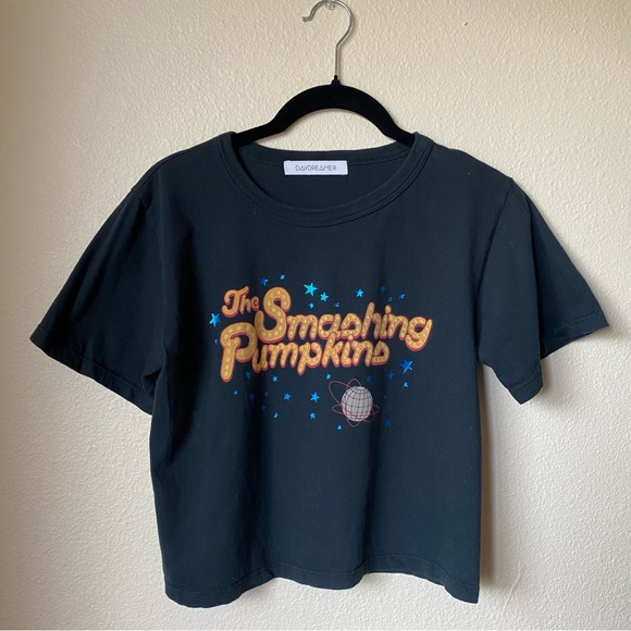 Daydreamer Smashing Pumpkins Tee, Small, Black, Cropped, Grunge, Retro, EUC - Picture 1 of 6